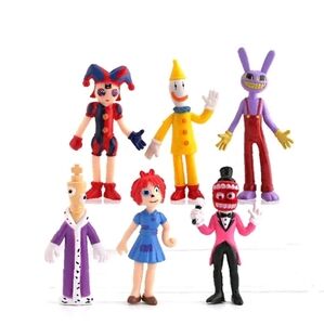 6 Pcs Set The Amazing Digital Circus Pomni Figure Cartoon Model Toys Gifts